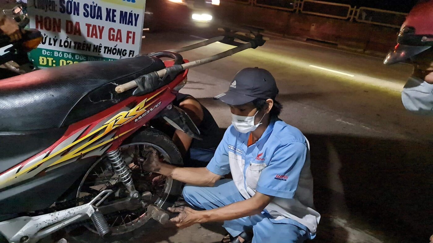vá xe máy quận thanh khê siêu tốc