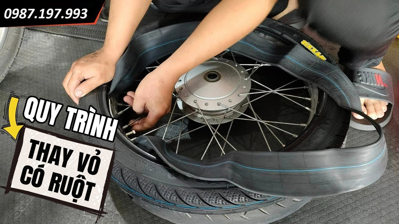 vá vỏ xe máy tại cái răng thay ruột xe máy lưu động