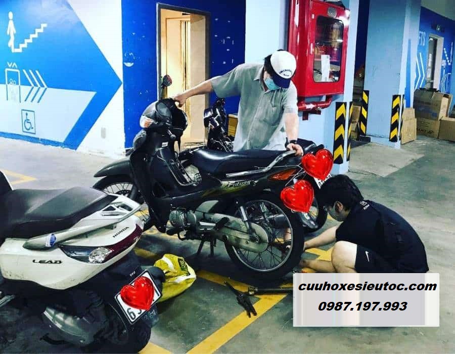 vá vỏ xe máy tại côn đảo