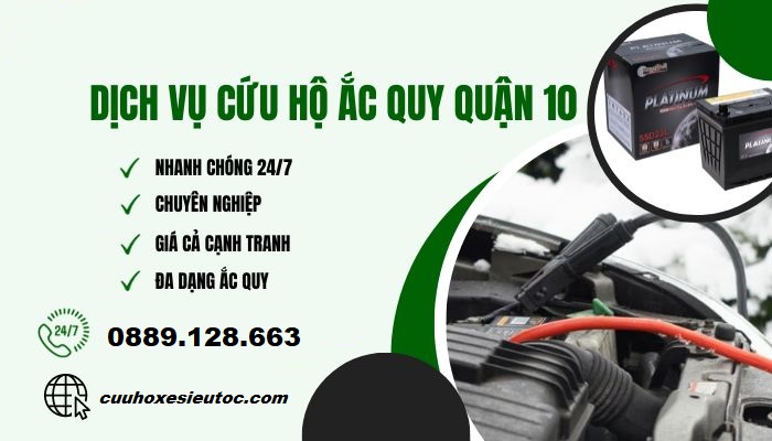 cứu hộ ắc quy ô tô quận 10