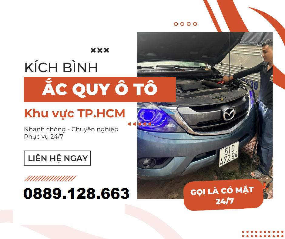 cứu hộ ắc quy ô tô tphcm kích bình ô tô tại tphcm