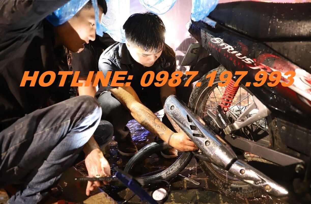 dịch vụ vá vỏ xe máy tại long điền thay ruột xe máy tận nơi