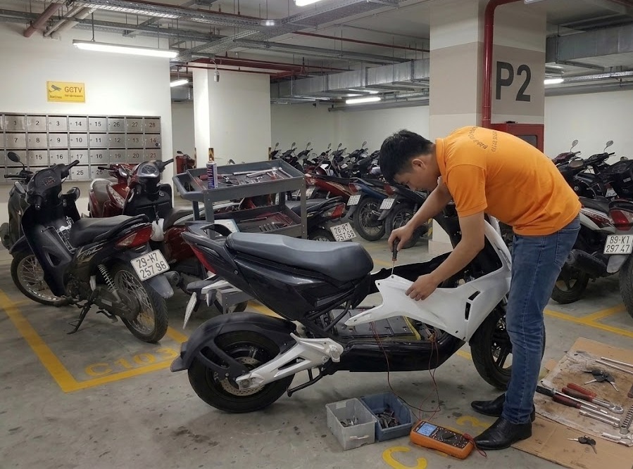 sửa xe đạp điện tây hồ tận nơi