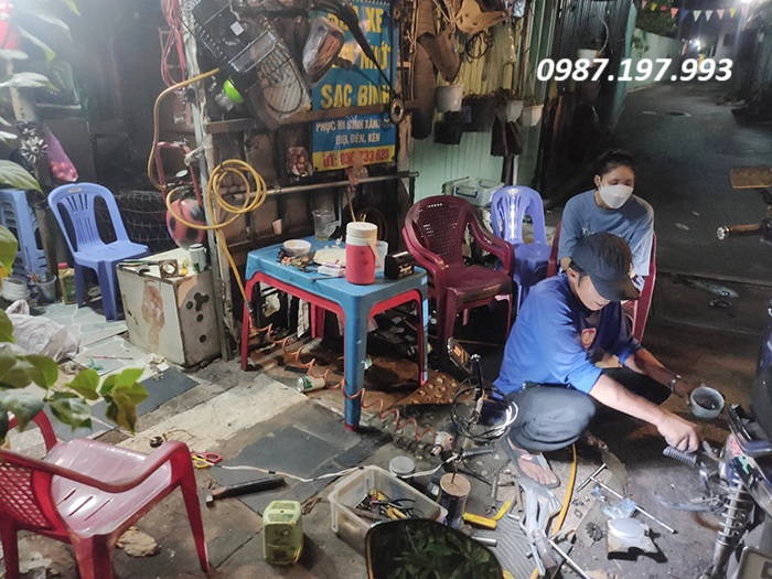 dịch vụ thay ruột xe máy bắc tân uyên