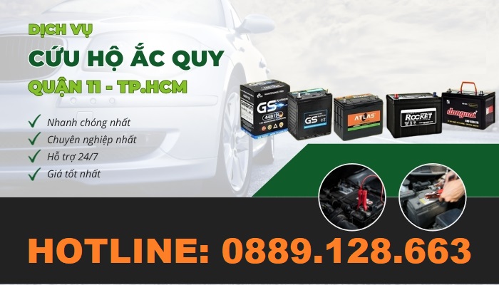 cứu hộ ắc quy ô tô quận 11